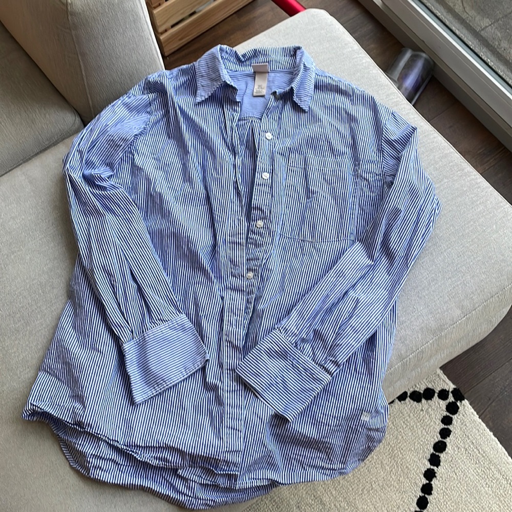 H&M Oversized Striped Shirt Size S